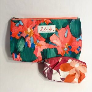 Clinique x Lulu DK Large Floral Makeup Bag & Small Coordinating Cosmetic Pouch